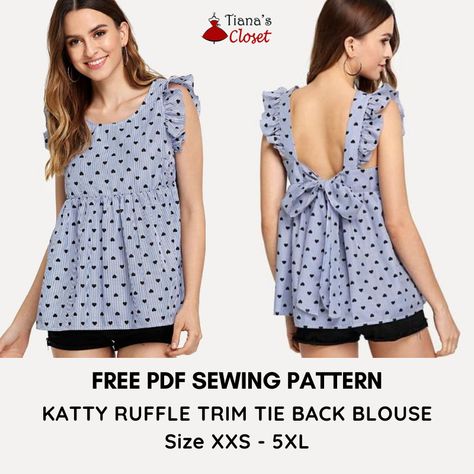 Shirt Patterns For Women Summer Tops, Tops Sewing Patterns For Women, Tiana Closet, Easy Sewing Patterns Free Women, Free Sewing Patterns For Women Tops Summer, Mood Sewing Patterns Free, Tiana's Closet Sewing Patterns, Simple Sewing Patterns Free, Free Summer Sewing Patterns