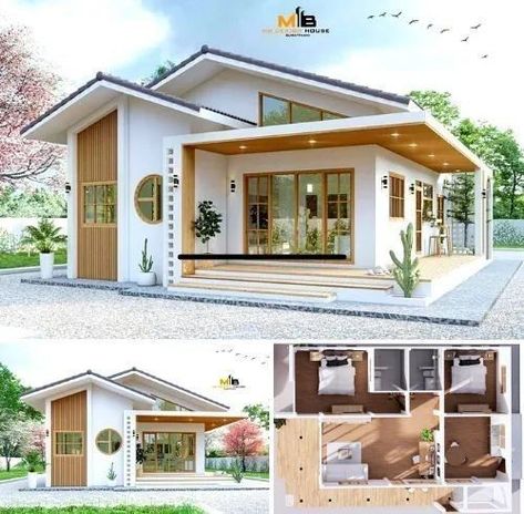 #Home #House #Interiordesign Muji Style House Exterior, Muji House Design Exterior, Muji Home Exterior, Muji House Exterior, Muji House Design, Pelan Rumah, Small House Design Exterior, Modern Small House Design, Cottage Style House Plans