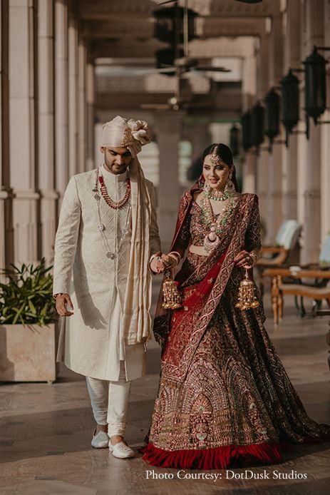 Bride And Groom Indian Wedding Outfit, Bridegroom Outfits, Groom Indian Wedding Outfits, Bride Groom Photoshoot, Indian Groom Dress, Sherwani For Men Wedding, Wedding Outfits For Groom, Groom Dress Men, Indian Wedding Poses