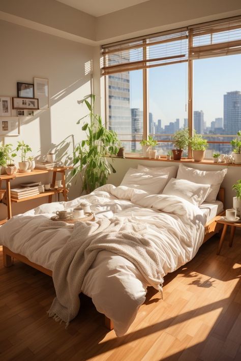 Apartment Bedroom Minimal, Japandi Room, Japan Bedroom, Minimalist Bedroom Color, 2024 Home Decor, Cozy Studio Apartment, Minimalist Bedroom Ideas, Minimalist Bedroom Small, Minimalist Bedroom Decor