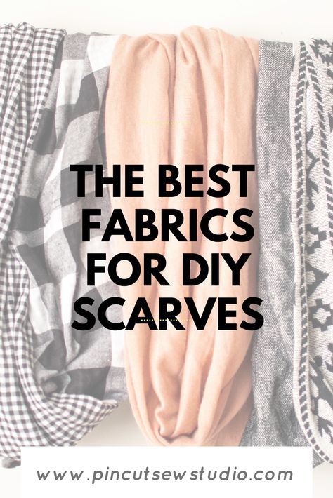 The best fabrics for sewing DIY infinity scarves and where to find them. I’ve suggested all my favorites and check out my free and easy tutorial for how to make circle scarves! || Pin Cut Sew Studio #scarf #diyscarf #giftideas #homemadegifts #howtosew #circlescarf #infinityscarf Sew Studio, Diy Scarves, Diy Unicorn Costume, Diy Infinity Scarf, Sewing Scarves, Scarf Sewing Pattern, Tie Scarves, Making Scarves, Infinity Scarf Pattern