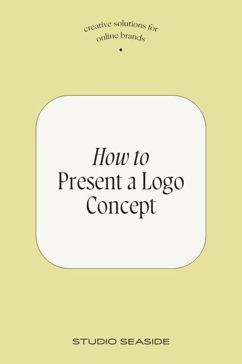 How to Present a Logo Concept Logos, Logo Design Presentation, Graphic Design Clients, Logo Guidelines, Brand Identity Guidelines, Personal Branding Logo, Pretty Logo, Developer Logo, Logo Presentation