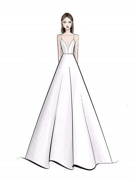 Wedding Dress Sets, Wedding Dress Sketches, Cristian Dior, Fashion Drawing Tutorial, Dress Illustration, Dress Design Drawing, Fashion Illustration Sketches Dresses, Fashion Drawing Dresses, Wedding Designer