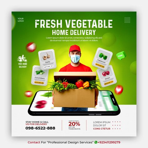 Contact for “Professional Design Service” +923411299279 (whatsapp) Creative concept social media instagram post for Online Food Delivery template Contact For #freepik #creative #banner #post #template #delivery #food Delivery Food Design, Food Delivery Social Media Post, Online Delivery Creative Ads, Delivery Post Social Media, Delivery Design Poster, Food Delivery Creative Ads, Food Delivery Ads, Delivery Social Media Design, Store Poster Design