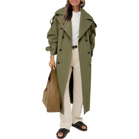 Material: This Plus Size Trench Coat With High Quality 100% Polyester Blend Fiber Added Strong Durability To The Fabric, Stay Protected From The Wind And Keep Warm In Style Feature: Long Sleeve Trench Coats For Women, Long Length, Modern Dropped Shoulders, 2 Side Pockets, Adjustable Buttoned, And It Comes With A Self-Fabric Belt Featuring A Metal Buckle, Will Perfectly Emphasize Your Waist Occasion: Perfect For Business Or Casual Style, Add A Women Charm, Make You Look Elegant And Stylish. Suita Black Trench Coat Women, Plus Size Trench, Petite Trench Coat, Trench Coats For Women, White Winter Jacket, Plus Size Trench Coat, Spring Trench, Womens Black Coat, Navy Trench Coat