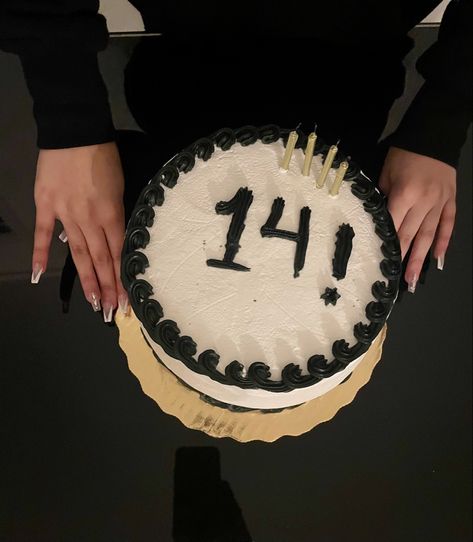 Birthday cake inspo, teen birthday cake Grunge Bday Cake, Birthday Cake Ideas 14th Birthday, 14tg Birthday Cake, 14th Birthday Party Cake Ideas, Birthday Cakes 14th Girl, Simple 15 Birthday Cake, Fourteenth Birthday Cake, Cake Inspo For 14th Birthday, Birthday Cake For 14th Birthday Boy