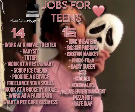 Jobs For 15 Year, Jobs That Hire At 15, What Jobs Can You Get At 13, Easy Jobs For Teens, Jobs For 15 Yo, Jobs For Teens 12-15 List, Teen Jobs List, Teen Jobs Aesthetic, Jobs For 13 Yo