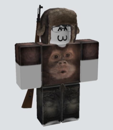 User: Jonas_thetotpolice Shirt: https://www.roblox.com/catalog/14242855617/monkey-shirt shirt made by mee! took photos of a shirt i thrifted recently Roblox Noob Outfits, Roblox Shirts Funny, Monkey Roblox Avatar, Fem Roblox Avatar, Funny Roblox Shirts, Goofy Roblox Avatar, Roblox Funny Avatar, Simple Roblox Avatars, Roblox Clothes Codes Y2k