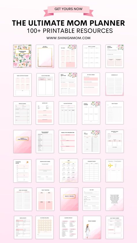 printable planner for moms Mom Planner Printables Free, Student Teacher Binder, Study Planner Printable Free, Homemaking Binder, Homeschool Planner Printable, A5 Planner Printables, Project Planner Printable, Teacher Planner Printables, Meal Planner Printable Free