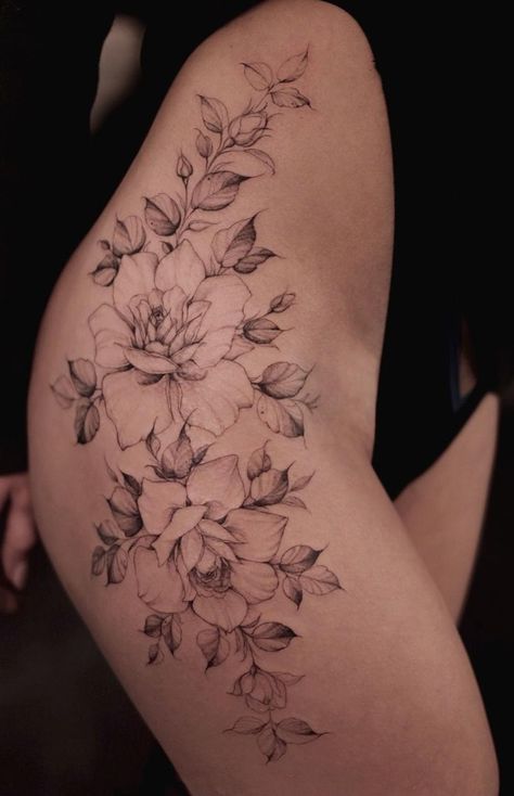 Chic & Sexy Hip Tattoos Hip Tattoos, Art, Tattoos, Design, Flowers, Tattoo Ideas