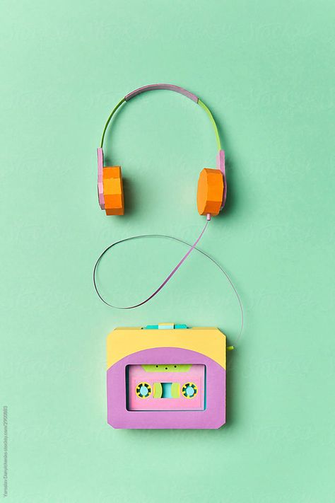 90s nostalgia. Paper craft and photography on Behance Craft Illustration, Toy Gift Guide, Pastel Photography, Nostalgia Aesthetic, Graphic Design Styles, Jr Art, Object Photography, Music Backgrounds, Iphone Wallpaper Tumblr Aesthetic