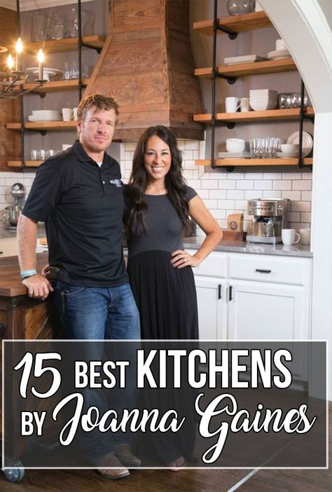 15 Best Kitchens By Joanna Gaines - Nikki's Plate Magnolia Homes Joanna Gaines Kitchens, Joanna Gains Kitchen, Mixing Wood Tones Kitchen, Rustic Kitchen Design Inspiration, Kitchen Ideas Farmhouse Modern, How To Build A Kitchen Island, Timeless Farmhouse Kitchen, Johanna Gaines Kitchen, Back Kitchen Ideas