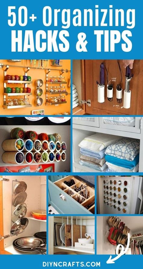 Diy Storage Ideas Organizing, Home Storage Hacks, Diy Kitchen Storage Ideas, Easy Storage Hacks, Home Organizing Ideas, Easy Home Organization, Organization Hacks Diy, Storage Hacks Diy, Home Organizing