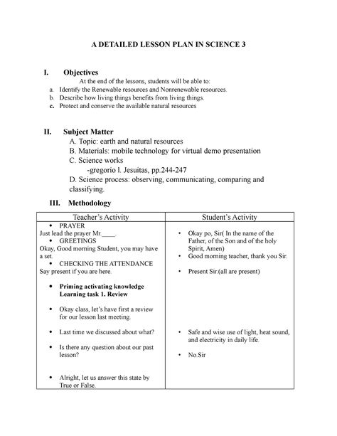 A Detailed Lesson PLAN IN Science 3 - A DETAILED LESSON PLAN IN SCIENCE 3 I. Objectives At the end - StuDocu Detailed Lesson Plan In Math Grade 1, Lesson Plan Examples Elementary, Teaching Science Elementary, Lesson Plan In Filipino, Differentiated Lesson Plans, Math Lesson Plans Elementary, Science Lesson Plans Elementary, Preschool Planner, Technology Lesson Plans