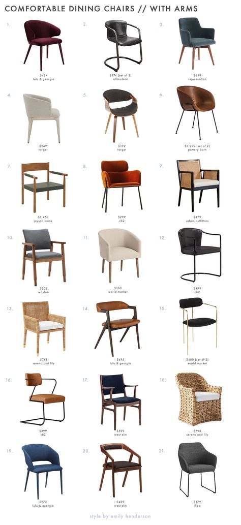 Arm Chair Dining Room, Feminine Conference Room, Dining Chairs Comfortable, Comfortable Dining Chairs With Arms, Restaurant Furniture Design Chairs, Most Comfortable Dining Chairs, Comfortable Kitchen Chairs, Small Dining Chairs, Chairs For Round Dining Table