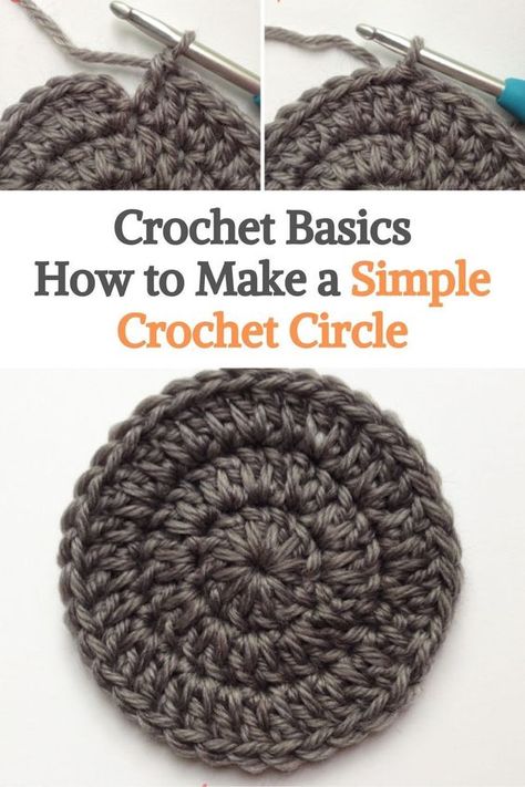 Easy Circle Crochet Pattern, Molde, Couture, Amigurumi Patterns, Beginner Crochet Circle, Crochet Easy Coasters, Crochet A Circle Pattern, Easy Crochet Circle Pattern, Magic Circle Crochet Blanket