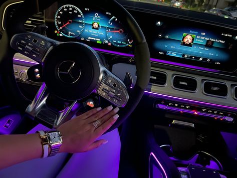 Mercedes Benz 
purple car interior
new car 
new car photoshoot 
purple Benz 
2023 Mercedes Benz Mercedes Benz Accessories, Mercedes Girl, Amg Gle, Mercedes Benz Interior, Mercedes Black, Vision Board Diy, Black Mercedes Benz, Bling Car Accessories, Dream Cars Mercedes