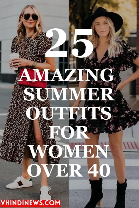 Latest Trendy Summer Outfits for Women over 40 in 2024 84 Trendy Looks For Women Over 40, Woman Summer Outfits Over 40, Style For Over 40 Women, Summer Dresses For Women Over 40 Classy, 40 And Up Outfits, Summer 2024 Women's Fashion, Spring 2024 Outfits Casual, Summer Outfit Ideas Over 40 For Women, Trending Casual Outfits 2024