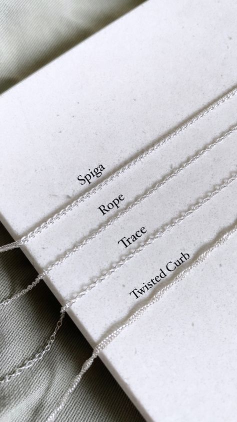 Recycled 925 Sterling Silver Chain | Twisted Curb Rope Trace Spiga Wheat Chain | Solid Silver Necklace Chain for Woman | UK | Chain for Pendant | Chain Necklace | Simple Silver Necklace Chains available:  - 1.5mm Spiga Chain - 16, 18, 20, 22 and 24 inch chain available  - 1mm Rope Chain - 16 and 18 inch chain available - 1.3mm Trace Chain - 16, 18, 20, 22, 24 inch chain available  - 1.5mm Twisted Curb Chain - 16, 18, 20, 22 inch chain available.  All chains are made from 100% recycled sterling 925 silver. These chain are solid recycled sterling silver and are not just silver plated.  The third picture shows a chain length of 16 inch and 20 inch.  This necklace chain is perfect for showcasing small pendants. All chains are sent in recyclable packaging including a biodegradable glassine bag. Steel Chain Necklace, Platinum Chains For Women Simple, Platinum Necklace For Women, Silver Chain Designs For Women, Platinum Chains For Women, Platinum Jewelry Necklaces, Silver Chains For Women, Silver Chain Design, Silver Chain For Women