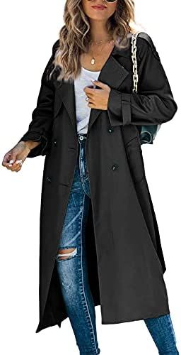 #women #giftsforwomen #coats #accessories #womensaccessories #shopping #amazon Grey Trench Coat, Langer Mantel, Womens Windbreaker, Coat For Women, Trench Jacket, Long Trench, Long Trench Coat, Trench Coats Women, Winter Coats Women