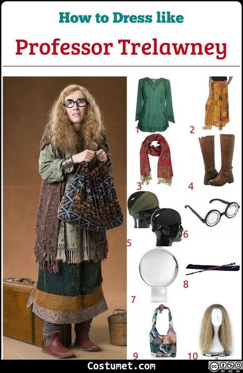 Dress Like Professor Sybill Trelawney (Harry Potter) Costume for Halloween 2019 Harry Potter Costume Women, Harry Potter Fancy Dress, Harry Potter Dress Up, Professor Trelawney, Sybill Trelawney, Harry Potter Costume Diy, Harry Potter Weihnachten, Harry Potter Kostüm, Harry Potter Professors