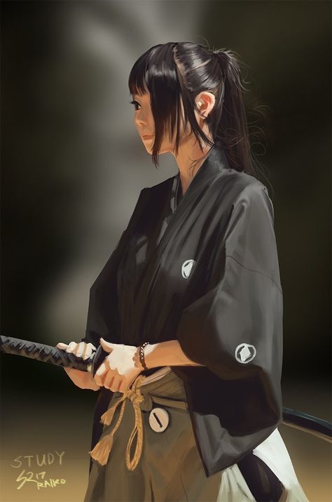 Monk Robes, Girl Study, Village Girls, Guerriero Samurai, Samurai Clothing, Ronin Samurai, Samurai Girl, Female Samurai, Samurai Artwork