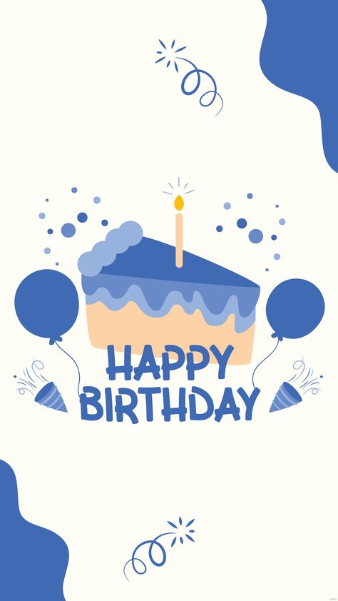 Happy Birthday Border, Birthday Border, Happy Birthday Ashley, Blue Happy Birthday, Happy Birthday Illustration, Happy Birthday Blue, Mobile Background, Happy Birthday Design, Happy Birthday Art