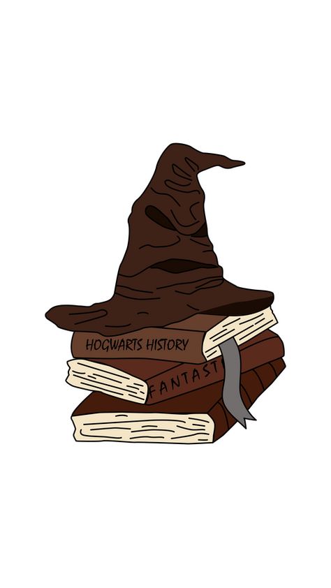 The hat from our fanart Harry Potter Sorting Hat Sticker can determine your future. It's not a regular hat we wear during the winter - it is a sentient magical hat at Hogwarts that decides which of... Sorting Hat Painting, Harry Potter Sorting Hat Drawing, Harry Potter Hat Drawing, Magic Hat Drawing, Sorting Hat Drawing, Harry Potter Back To School, Harry Potter Dibujos, Harry Potter Desenho, Harry Potter Cape