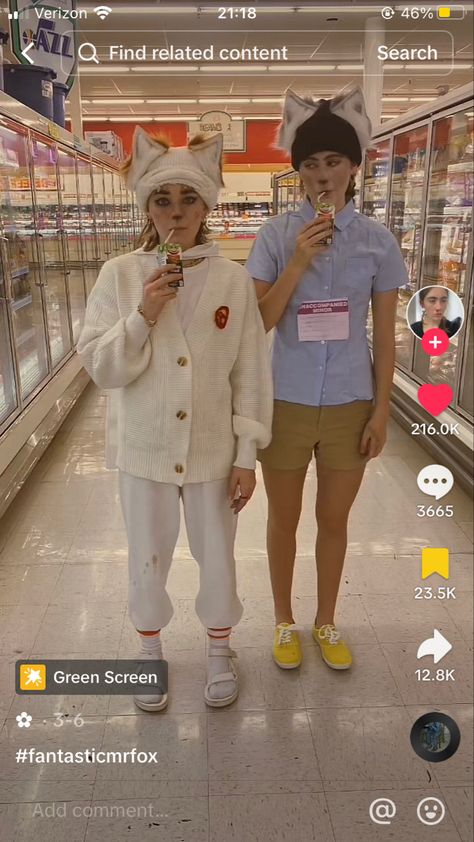 @/dynamitegal33 on tiktok fantastic mr fox halloween costume ash and kristofferson Ash And Kristofferson, Princess Bubblegum Costumes, Bubblegum Cosplay, Horror Movie Outfits, Halloween Costumes Princess, Fantastic Mr Fox Costume, Princess Bubblegum Cosplay, Fox Halloween Costume, Fox Halloween