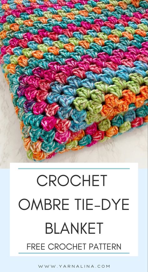 Amigurumi Patterns, Feelings Blanket Crochet, Tie Dye Crochet Pattern, Ombre Granny Square Crochet, Crochet Blanket Kits, Mandala Ombre Crochet Patterns, Crochet Gradient Yarn, Ombre Yarn Crochet Ideas, Cake Yarn Patterns Crochet Blanket Free