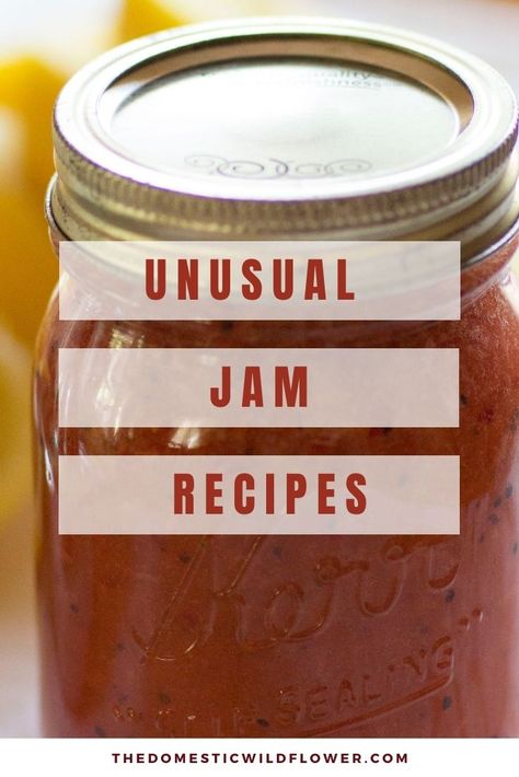 Unique Jams Recipes, Different Types Of Jams, Jam Ideas Recipes, Jams And Preserves, Sure Jell Jam Recipes, Jams For Canning, Easy Jams And Jellies, Bumble Berry Jam, Selling Jams And Jellies