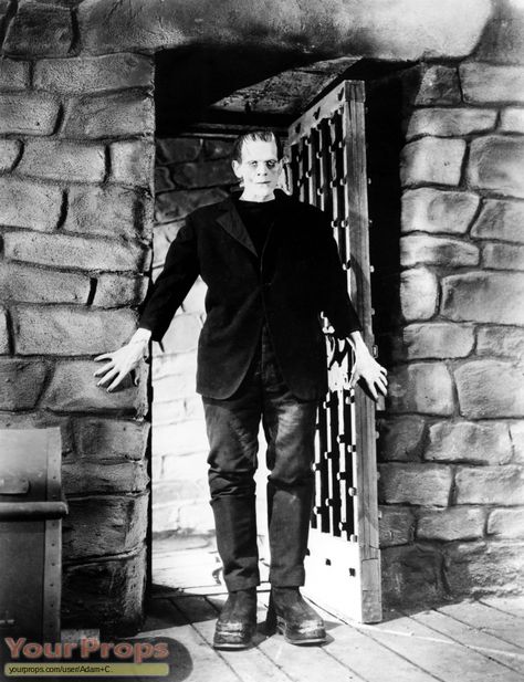 Frankenstein replica movie prop Boris Karloff Frankenstein, Posters Harry Potter, Frankenstein 1931, Hollywood Monsters, Classic Monster Movies, Universal Studios Monsters, Mary Shelley Frankenstein, Goth Music, Boris Karloff