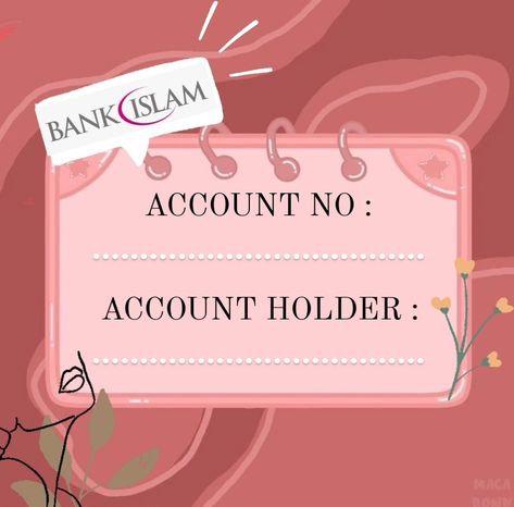 Bank Islam Template Design Cute, Template Akaun Bank Islam, Bank Islam Template, Cimb Bank Template Design, Acc Bank Template, Bank Account Template, Account Bank Template Design, Bank Islam, Bank Template