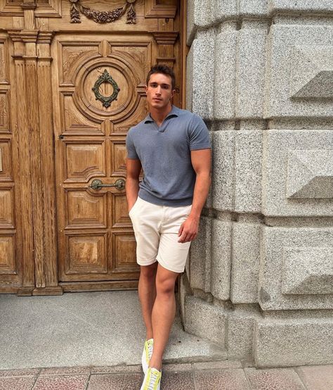 Men’s Fashion Inspiration Italy Aesthetic Outfit Men, Old Money Shorts Outfit Men, Paris Summer Outfits Men, Old Money Outfits Summer Men, Polo Ralph Lauren Aesthetic, Italy Aesthetic Outfit, Paris Summer Outfits, Men Summer Style, Boys Dressy Outfits