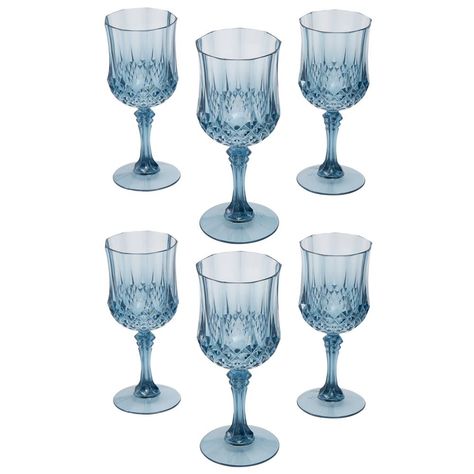 o PERFECT FOR PARTIES: Use these patterned plastic wine glasses for toasts at wedding receptions, anniversary parties and more. o CONSTRUCTION & CARE: These durable plastic wine glasses are conveniently disposable for easy cleanup. o YOUR PARTY SUPERSTORE: We are your one-stop party shop! Come to Oriental Trading for all your party supply needs, from party decorations to tableware to party favors and more.   Product Description Cheers! These elegant Patterned Wine Glasses are the ideal way to propose a toast or sit back and relax with your favorite sipper at a party. Great for wedding receptions and anniversary parties, too, these durable plastic wine glasses offer the chic look of a real crystal wine glass with the ease of being disposable. Discover the perfect color for your theme and fi Plastic Wine Glasses, Ways To Propose, Sage Wedding, Wedding Inspiration Board, Wedding Receptions, Party Tableware, Blue China, Sit Back And Relax, Party Shop