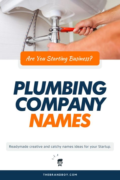 High demand for plumbers means that there are many opportunities for starting your own plumbing business. #SmallBusinessNames #BusinessNamesIdeas #NamesIdeas #BusinessNames #PlumbingCompanyNames Creative Company Names, Company Name Ideas, Plumbing Business, Plumbing Companies, Catchy Names, Creative Names, Business Essentials, Name Ideas, Creative Company