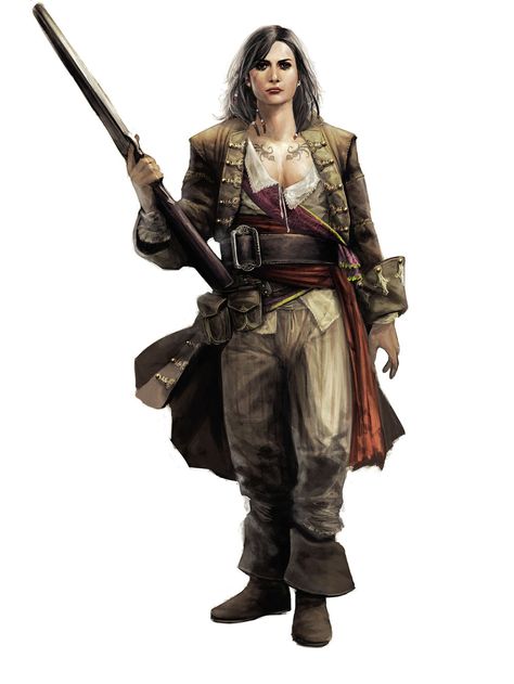 Mary Read (c. 1685 – 1721) was an English pirate and member of the Assassin Order, trained by the Mentor of the Caribbean Assassins, Ah Tabai. She was also one of the founders of the Pirate Republic of Nassau. In order to facilitate her career as a pirate, she posed as James Kidd, an illegitimate son of the late William Kidd. Carribean Pirates, Ac Black Flag, Pirate Concept, Merchant Guild, Mary Read, Sewing Costumes, Assassin's Creed Black, Assassins Creed 4, Lady Pirate