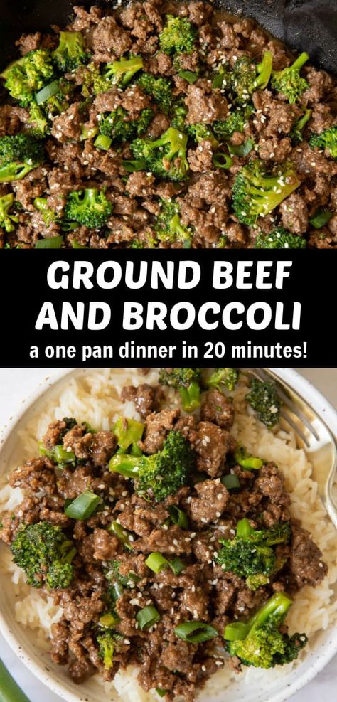 Essen, Broccoli Skillet, Ground Beef And Broccoli, Healthy Ground Beef, Easy Ground Beef, Ground Beef Recipes Healthy, Broccoli Recipe, Beef And Broccoli, Easy Budget