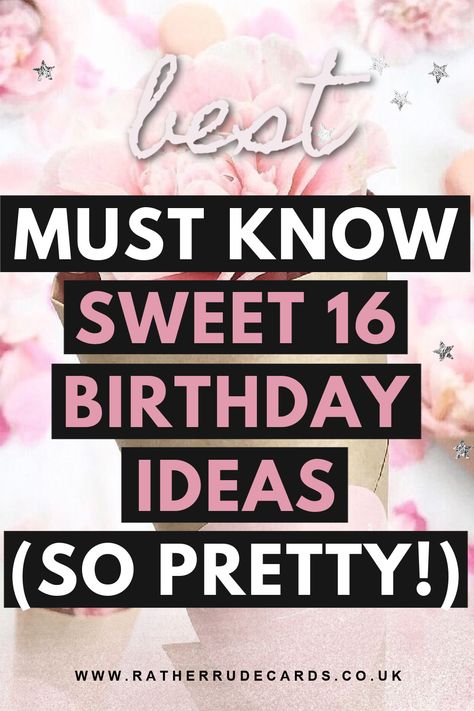 DIY creative sweet 16 birthday party ideas for girls 16th birthday themes ideas 16th Birthday Ideas For Girls, Sweet 16 Birthday Party Themes, 16 Birthday Party Themes, Sweet Sixteen Centerpieces, Birthday Party Themes Ideas, Sweet 16 Birthday Party Ideas, Sweet 16 Sleepover, 16 Birthday Party Ideas, Sweet 16 Sign