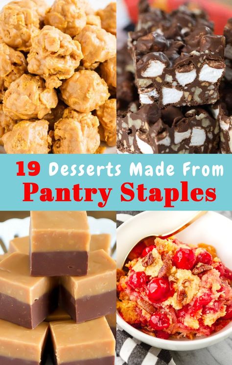 19 Easy Pantry Dessert Recipes - Quick Pantry Desserts Pie, Pantry Dessert, Easy Desserts To Make, Thanksgiving Desserts Easy, Fitness Humor, Cookies Bars, Dessert Candles, Easy To Make Desserts, Dessert Dips