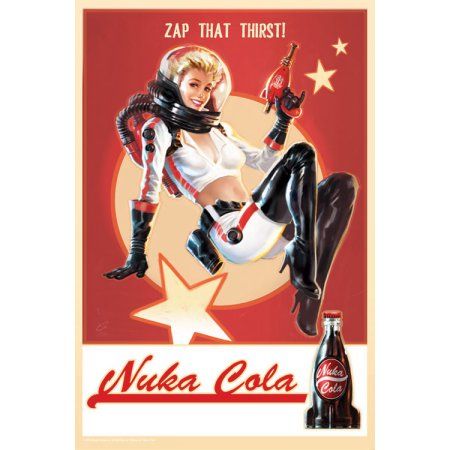 Vintage Tv Ads, Nuka Cola Poster, Fallout 4 Poster, Science Fiction Kunst, Fallout Nuka Cola, Fallout Posters, Dibujos Pin Up, Nuka Cola, Fallout Game