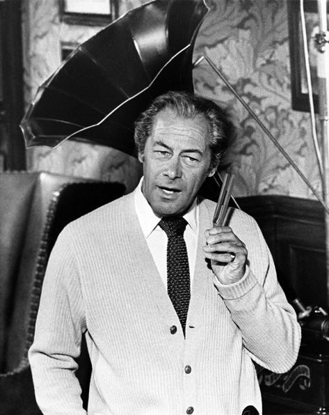 Rex Harrison holds up one of his tuning forks as Professor Henry Higgins in MY FAIR LADY. Henry Higgins, Rex Harrison, Thanks For The Memories, My Fair Lady, Film Stars, Fair Lady, Famous Men, British Actors, Academy Awards