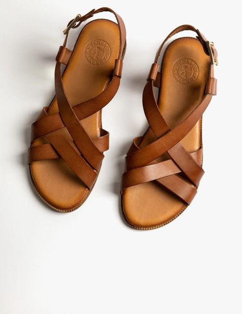 Buttercup Leather Sandal - Tan | Women's Sandal | Penelope Chilvers Penelope Chilvers, Equestrian Aesthetic, Simple Sandals, Strappy Flats, Strappy Sandals Flat, Leather Sandals Women, Leather Care, Mode Outfits, Strappy Sandals