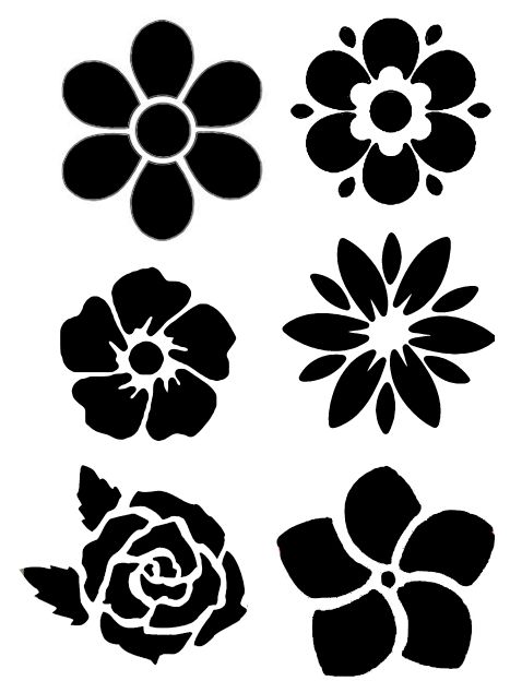 Silver Cuff Ideas - Flower Cutout ideas Pola Stensil, Stensil Bunga, Elements And Principles Of Art, Flower Stencil Patterns, Abstract Tattoo Ideas, Flower Cutout, Flower Silhouette, Elements And Principles, Principles Of Art