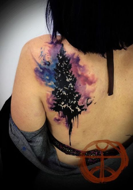 Tatoo Tree, Watercolor Tattoo Artists, Cover-up Tattoo, Cover Up Tattoos For Women, Best Cover Up Tattoos, Cool Shoulder Tattoos, Tattoo Hals, Tattoo Skin, Tattoo Cover Up