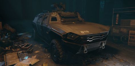 KPA armored car for Homefront: The Revolution. Responsible for highpoly, lowpoly, bakes, textures and broken version. Design and blockout not done by me.  All rights reserved to © 2015 Koch Media GmbH Homefront The Revolution, Future Tank, Aerospace Design, Sci Fi Tank, Armored Car, Car Assesories, Cyberpunk Rpg, Armored Truck, Space Pirate