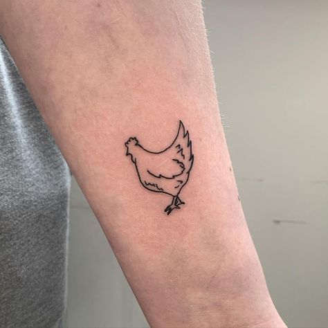 10 Best Chicken Tattoo Ideas You'll Have To See To Believe! | Outsons | Men's Fashion Tips And Style Guides Chicken Floral Tattoo, Chicken Tattoos Small, Chicken Minimalist Tattoo, Chicken And Chicks Tattoo, Minimalistic Tattoo Ideas For Men, Mini Chicken Tattoo, Small Chicken Tattoo Simple, Minimalist Chicken Tattoo, Rooster Tattoo Small