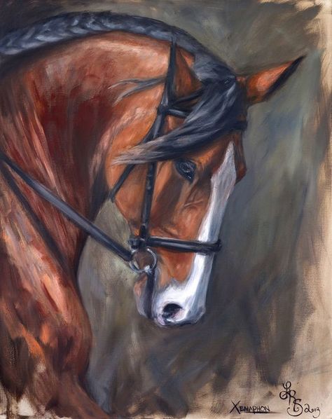 Xenophon by Lydia Rose Spencer, Lydia Rose Fine Art #equine #portrait #painting #lydiarosefineart #horse #warmblood: Horse Warmblood, Interior Design Drawing, Lydia Rose, Horse Canvas Painting, Animal Portraits Art, Horse Artwork, Small Canvas Paintings, Equestrian Art, Horse Drawing