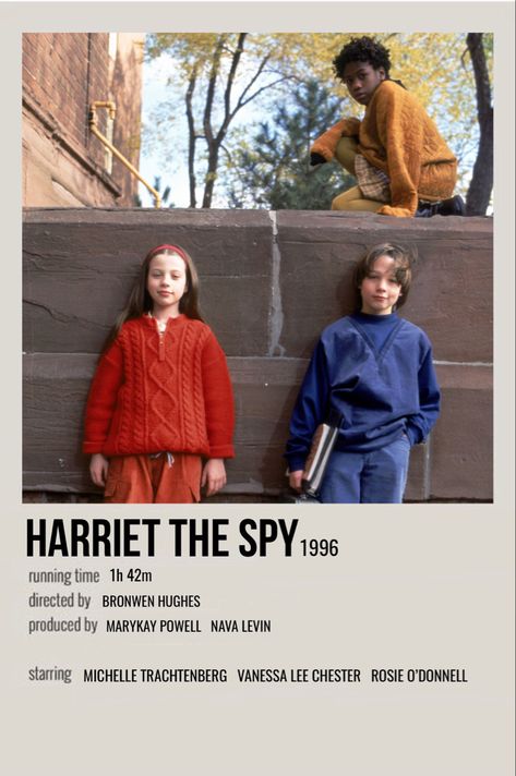 minimal polaroid movie poster for harriet the spy Michelle Trachtenberg, Polaroid Movie Poster, Harriet The Spy, Movie Character Posters, Movies To Watch Teenagers, Character Posters, Movie To Watch List, Indie Films, Film Posters Minimalist