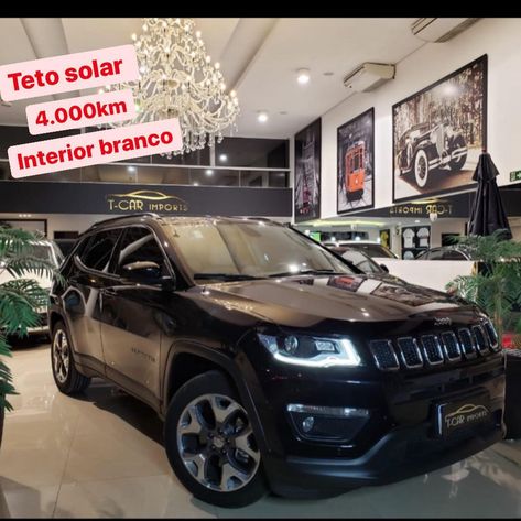 Tcar on Instagram: “JEEP COMPASS 2.0 16V FLEX LONGITUDE AUTOMÁTICA 2020 PRETA COM INTERNO BRANCO 4.000KM TETO-SOLAR / PACOTE PREMIUM R$124.900,00 #tcar…” Compass, Instagram, Jeep Compass, Jeep, Solar, Suv Car, Suv, Vehicles, On Instagram